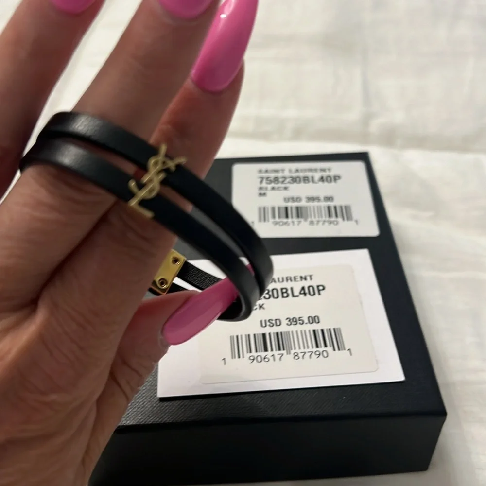 YSL LEATHER BAND BRACELET 100% authentic - Picture 9 of 13